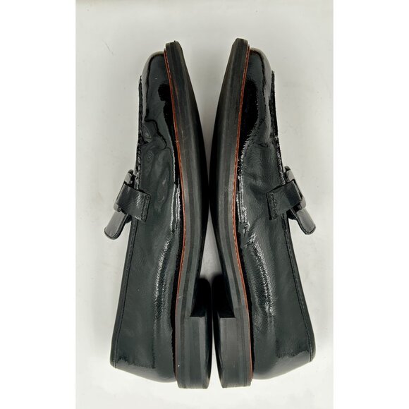 Ara HighSoft Womens Loafers Size 7 Black Patent Leather Chain Link Comfort Shoes - Picture 8 of 9